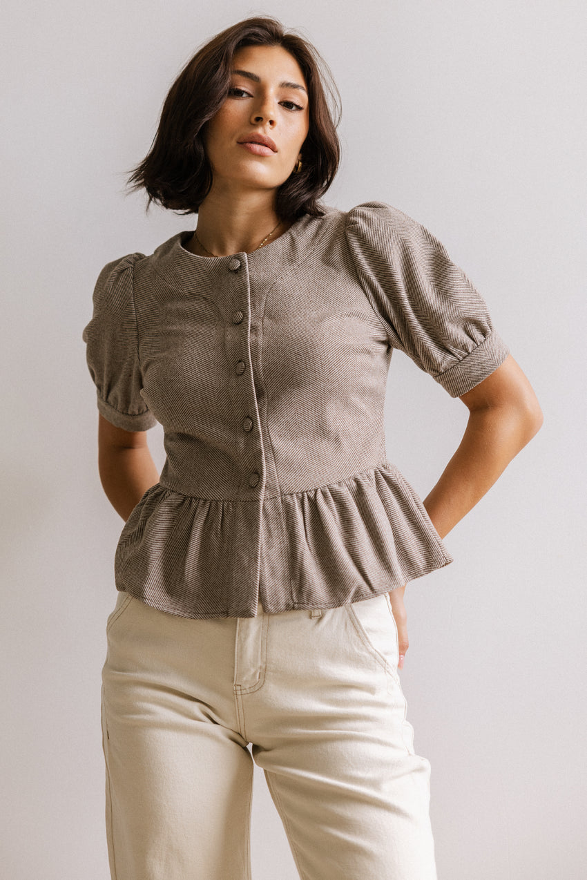 Tisha Peplum Blouse - FINAL SALE