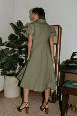 Terry Collared Midi Dress - FINAL SALE