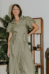 Terry Collared Midi Dress - FINAL SALE