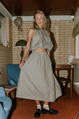 Jozie Polka Dot Midi Skirt - FINAL SALE