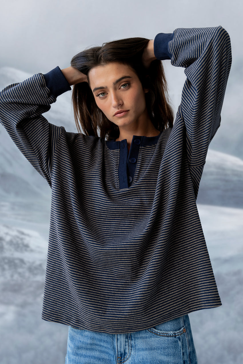 Skye Oversized Striped Top - FINAL SALE