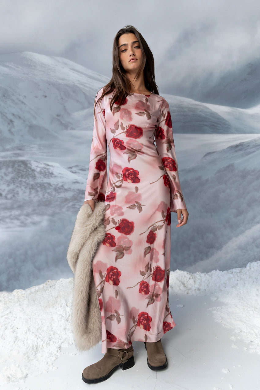 Melody Ultra Maxi Dress in Mauve - FINAL SALE