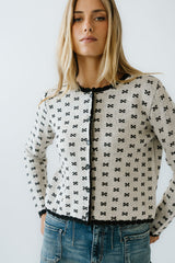 Courtney Scalloped Cardigan in Cream - FINAL SALE