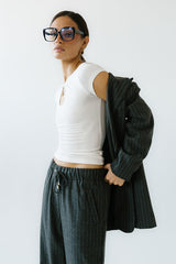 Leslie Cutout Top in White - FINAL SALE