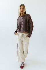 Josephine Knit Sweater in Red-Brown - FINAL SALE