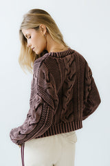 Josephine Knit Sweater in Red-Brown - FINAL SALE