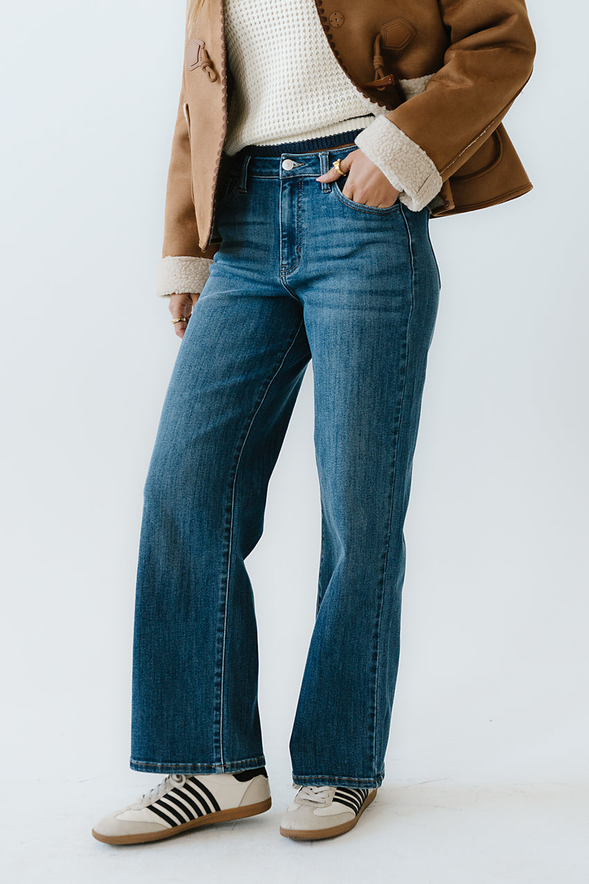 Terry Wide Leg Jeans - FINAL SALE