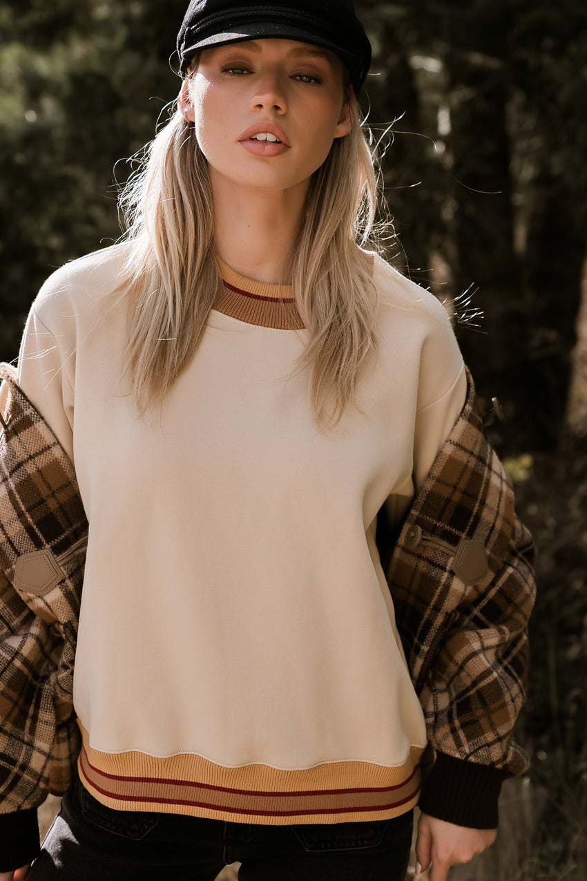 Marie Oversized Sweatshirt in Bone - FINAL SALE
