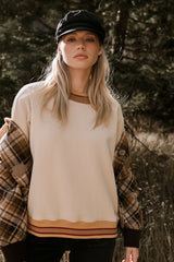 Marie Oversized Sweatshirt in Bone - FINAL SALE