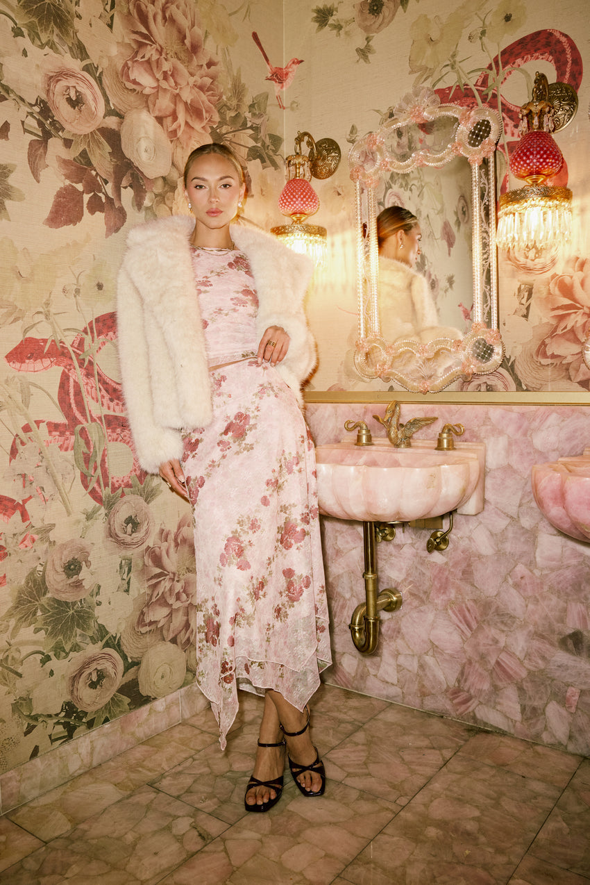 Anderson Floral Mesh Maxi Skirt - FINAL SALE