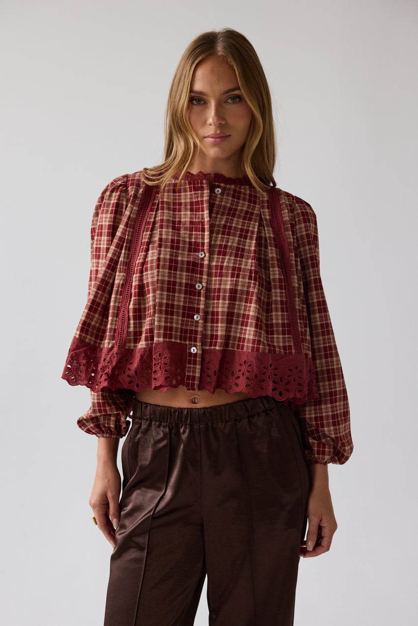Randall Plaid Blouse - FINAL SALE