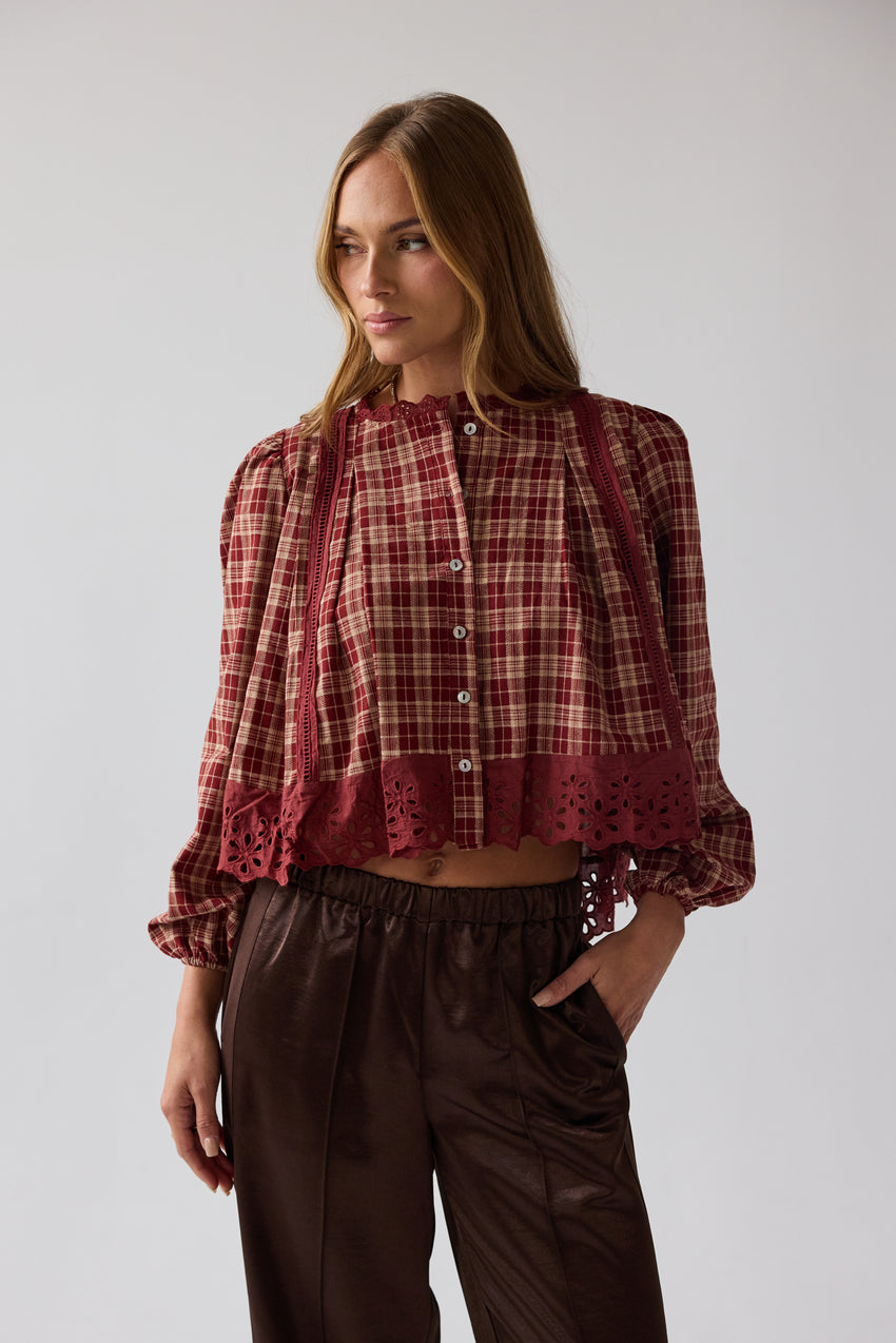 Randall Plaid Blouse - FINAL SALE