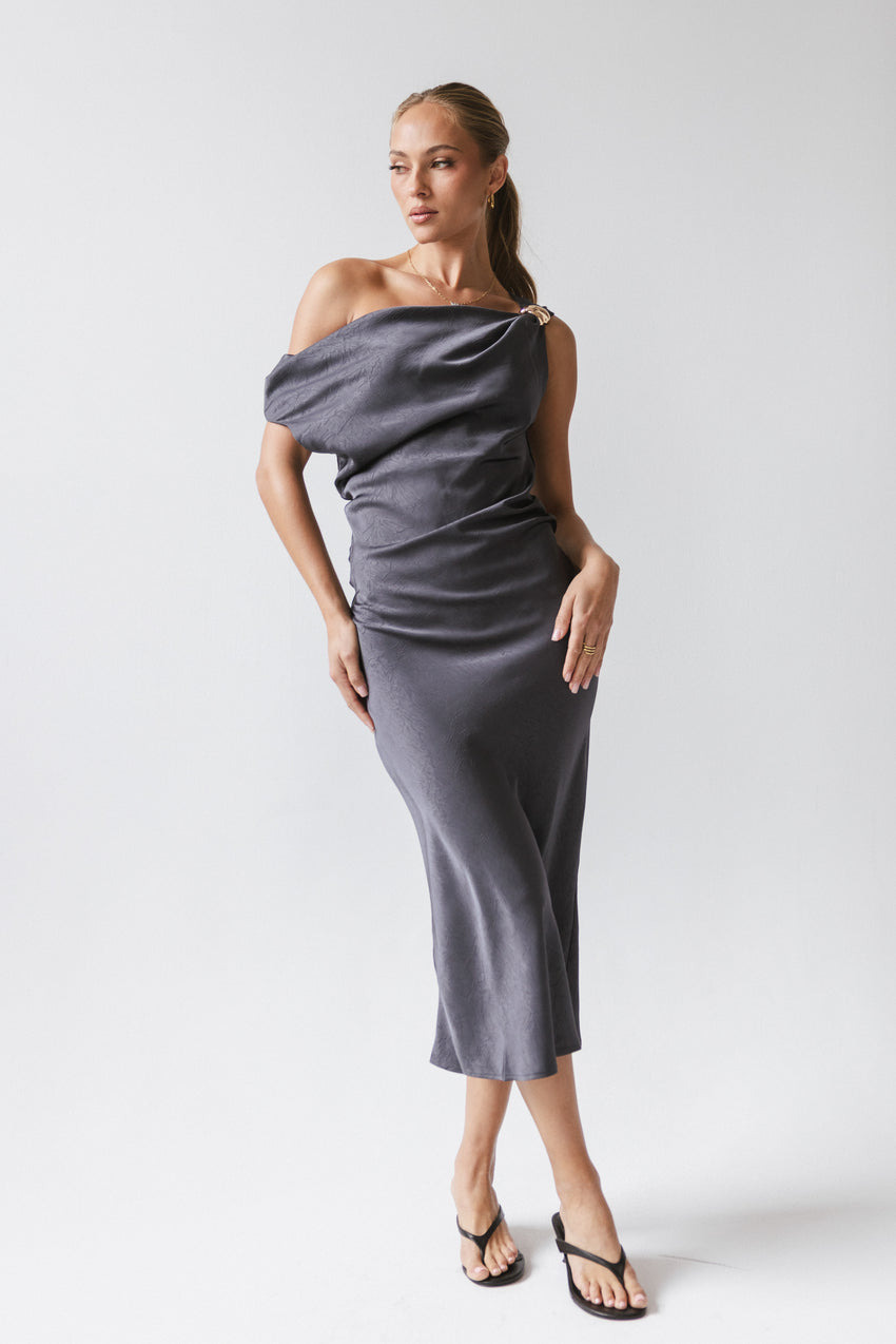 Malik Midi Dress in Navy - FINAL SALE