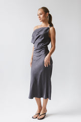 Malik Midi Dress in Navy - FINAL SALE