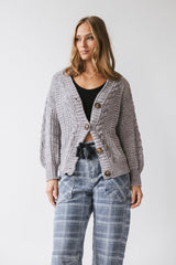 Brett Oversized Cardigan in Grey - FINAL SALE