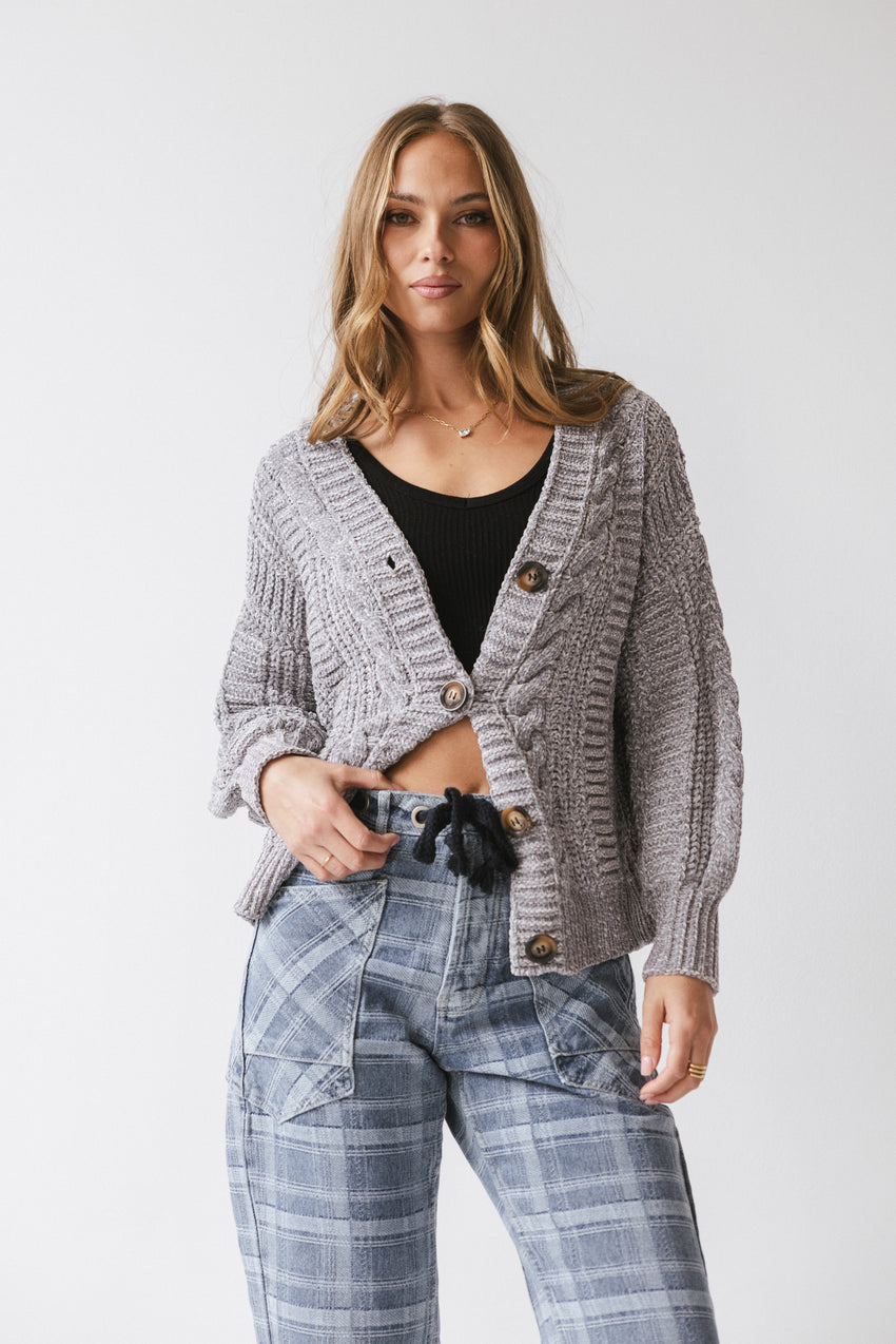 Brett Oversized Cardigan in Grey - FINAL SALE