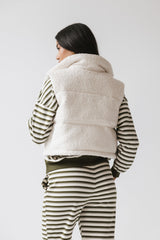 Nolan Puffer Vest in Ivory - FINAL SALE