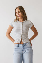 Trisha Striped Top in Blue - FINAL SALE