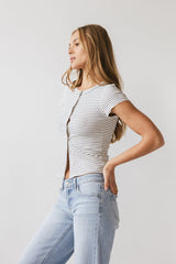 Trisha Striped Top in Blue - FINAL SALE