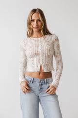 Reggie Floral Top in Peach - FINAL SALE