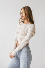 Reggie Floral Top in Peach - FINAL SALE