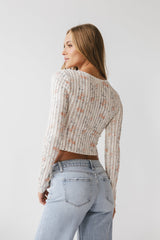 Reggie Floral Top in Peach - FINAL SALE