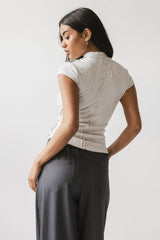 Kimberly Ribbed Top in Heather Grey - FINAL SALE