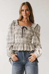 Vale Smocked Blouse in Black - FINAL SALE