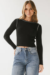 Russel Ribbed Sweater in Black - FINAL SALE