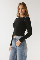 Russel Ribbed Sweater in Black - FINAL SALE