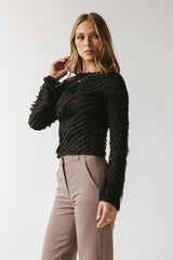 Brianna Ruffle Top in Black - FINAL SALE