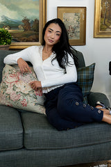 Angie Lace Trim Sweater in ivory - FINAL SALE