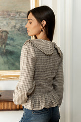 Kristy Smocked Blouse in Beige - FINAL SALE