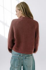 Shayla Knit Sweater in Burgundy - FINAL SALE
