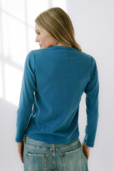 Makayla Shirt in Striped Cobalt - FINAL SALE