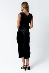 Kalani Velvet Maxi Dress in Black - FINAL SALE