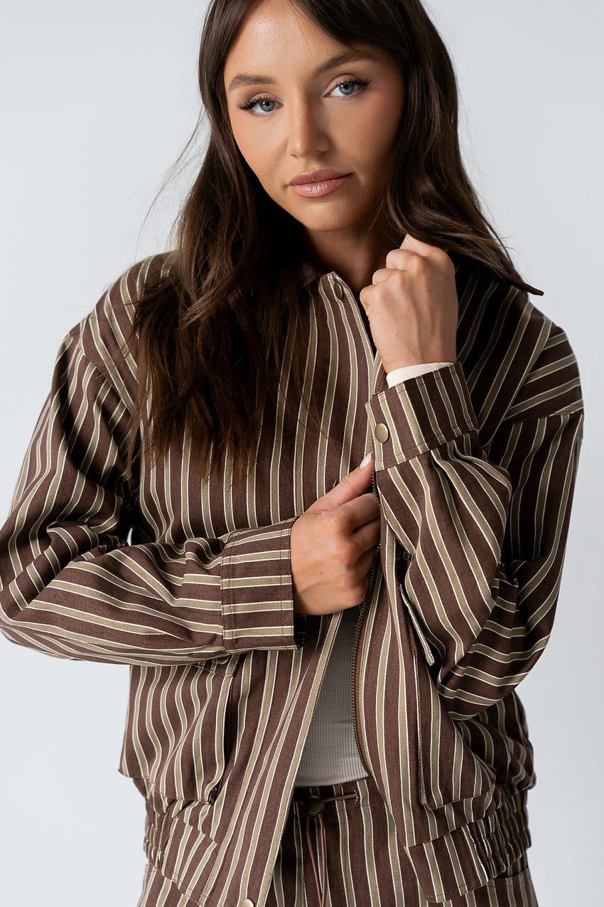 Carla Striped Utility Jacket - FINAL SALE