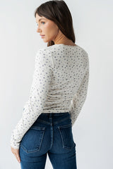 Archie Floral Top in Navy - FINAL SALE