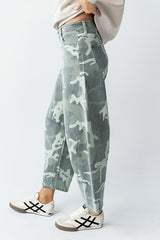Maddison Camo Barrel Jeans - FINAL SALE