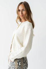 Kasen Knit Cardigan in Cream - FINAL SALE