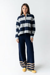 Kaysen Striped Top in Navy - FINAL SALE