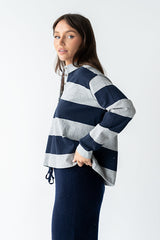 Kaysen Striped Top in Navy - FINAL SALE
