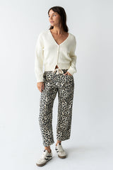 Jocelyn Barrel Jeans in Leopard - FINAL SALE
