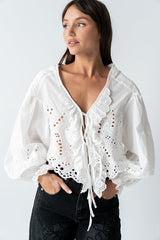 Lettie Embroidered Blouse - FINAL SALE
