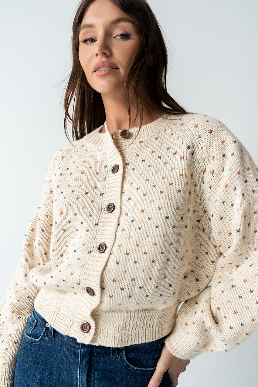 Sophie Knit Cardigan in Beige - FINAL SALE