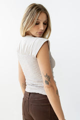 Josey Smocked Top in Ecru - FINAL SALE