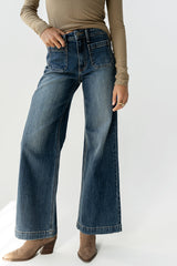 Alexia Wide Leg Jeans in Dark Wash - FINAL SALE