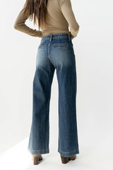 Alexia Wide Leg Jeans in Dark Wash - FINAL SALE