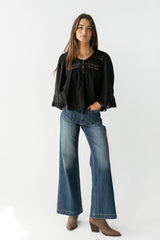 Kylee Lace Blouse in Black - FINAL SALE