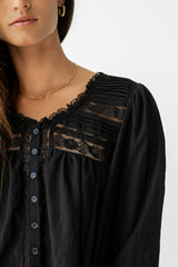 Kylee Lace Blouse in Black - FINAL SALE